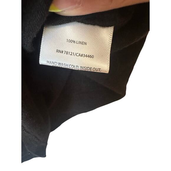 Eileen Fisher Black Linen Tank w/ Metallic Beading - size Petite Petite - Picture 2 of 4